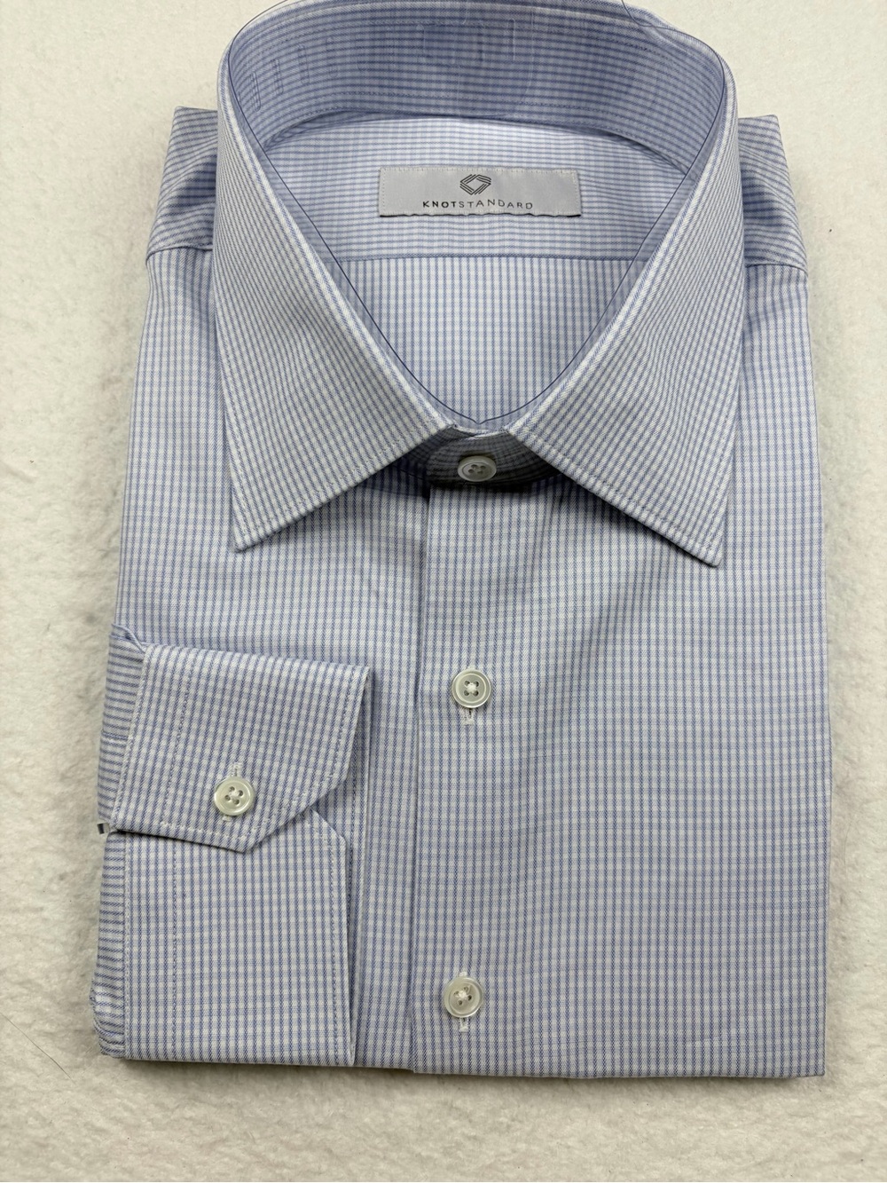 Knot‎ Standard | Men's Blue Micro-Check Dress Shirt